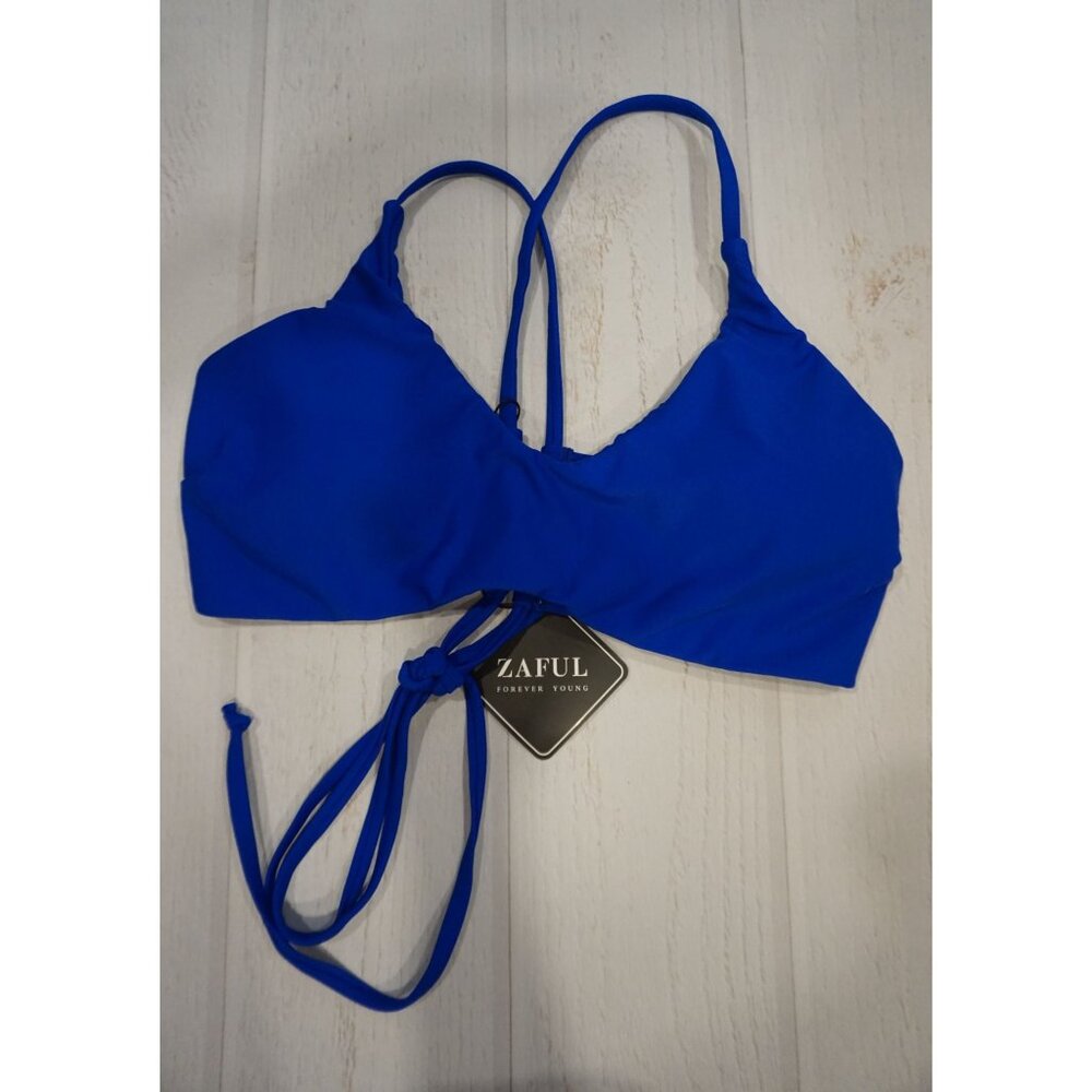 Zaful Blue Bikini Top – Size L, NWT